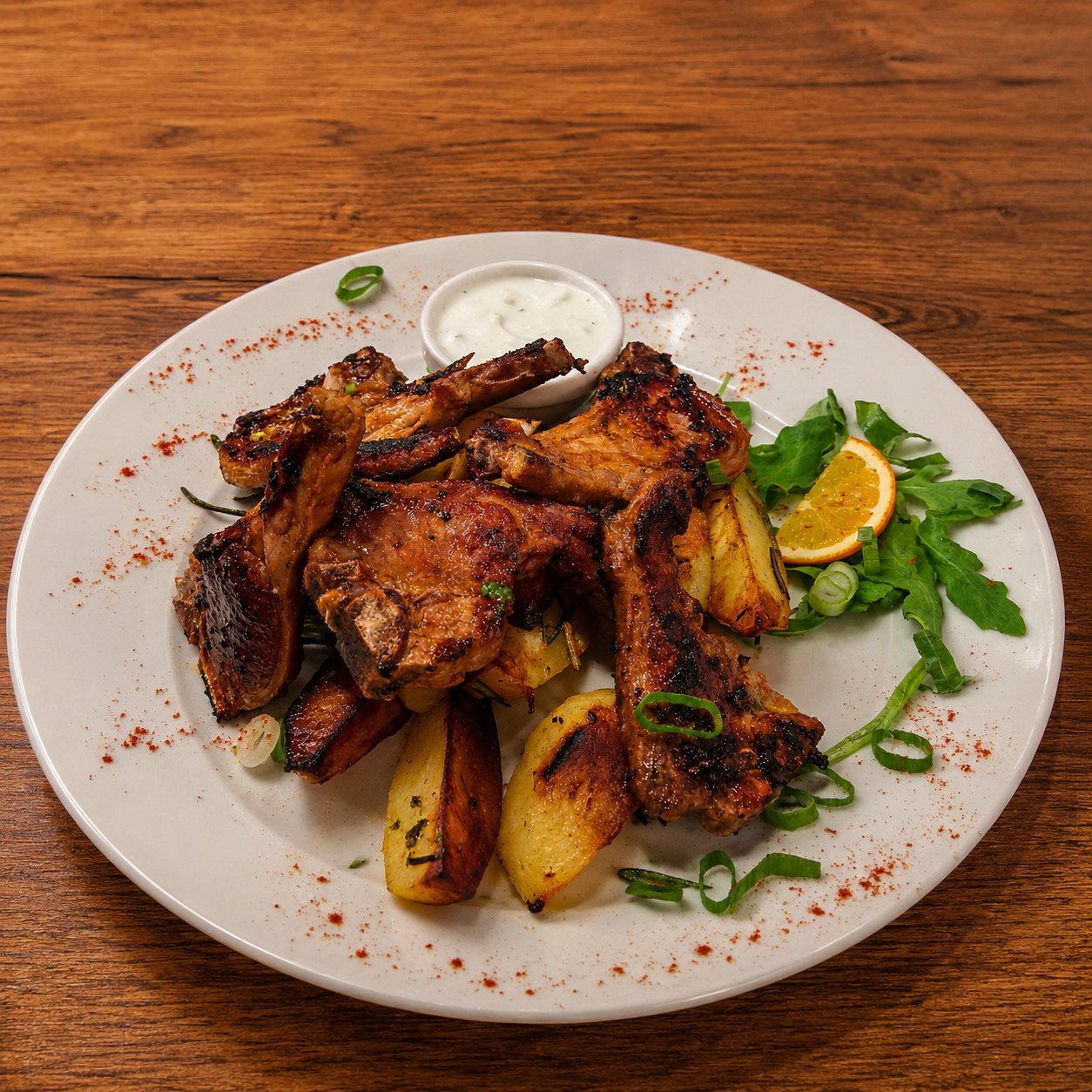 Grillteller mit dreierlei Fleisch